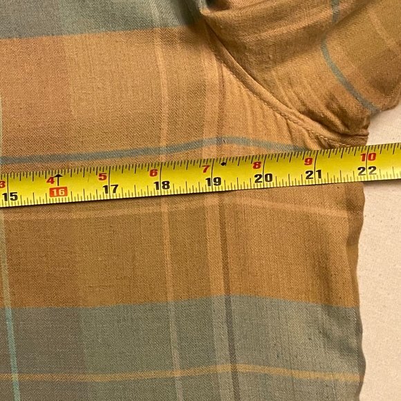 Evan Picone Plaid Cotton/Wool Shacket Size 12 Faux Suede - Picture 11 of 12